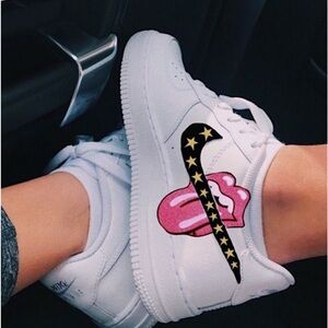 Nike Air Force 1 Rolling Stones Sneakers, Sz 10